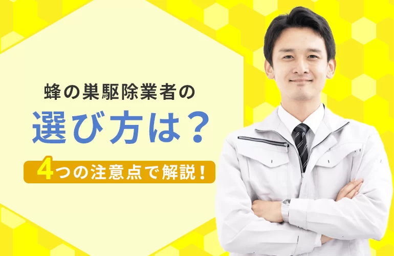 蜂の巣駆除業者の選び方